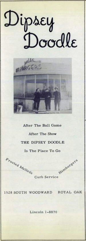 Dipsey Doodle - Lincoln High Ferndale Yearbook Ad - Royal Oak Location (newer photo)